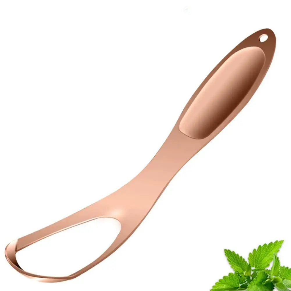 

1Pc Reusable Stainless Steel Useful Tongue Scraper Cleaner Fresh Breath Cleaning Coated Tongue Oral Hygiene Care Tools