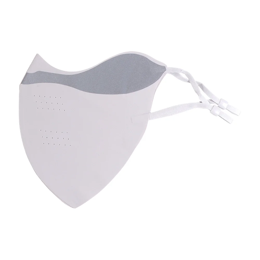 

Солнцезащитная маска из ледяного шелка со светоотражающей полосой, однотонная быстросохнущая велосипедная маска для лица, защита от ультрафиолета, пылезащитная вуаль для лица