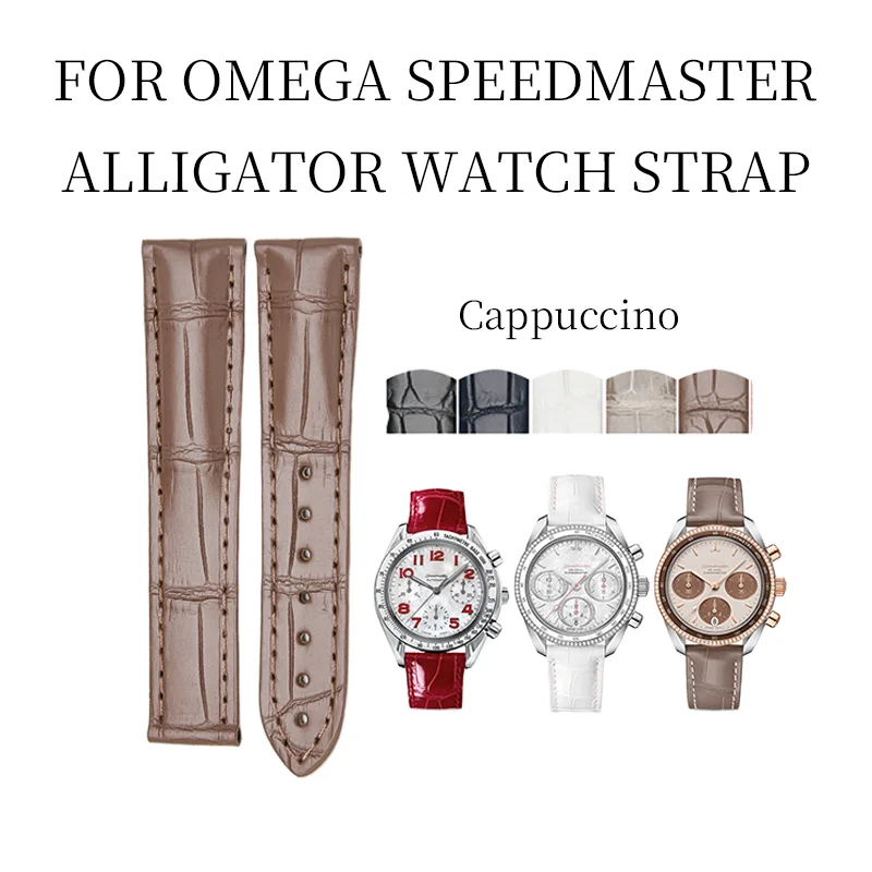 PARA OMEGA SPEEDMASTER 38 "CAPPUCCINO" ALIGADOR RELÓGIO