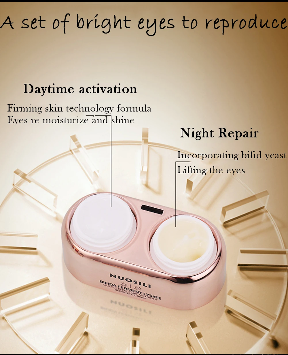 1Set Day/Night Eye Cream Collagen Dark Circle  Anti-Puffiness Eye Bags Korea Cosmetics