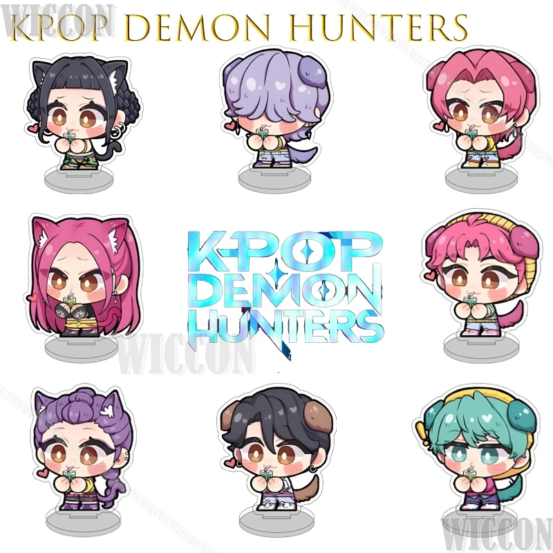 

Kpop охотник на демонов стоячие тарелки Руми Мира Зои акриловый орнамент детская мода модель спальни домашний декор косплей карнавальный наряд