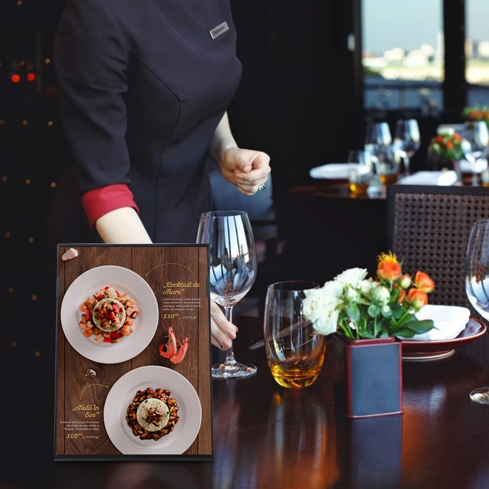 

Настольная рекламная табличка (1 шт.), классический держатель для меню, износостойкий, для магазинов и ресторанов, держатель ценников