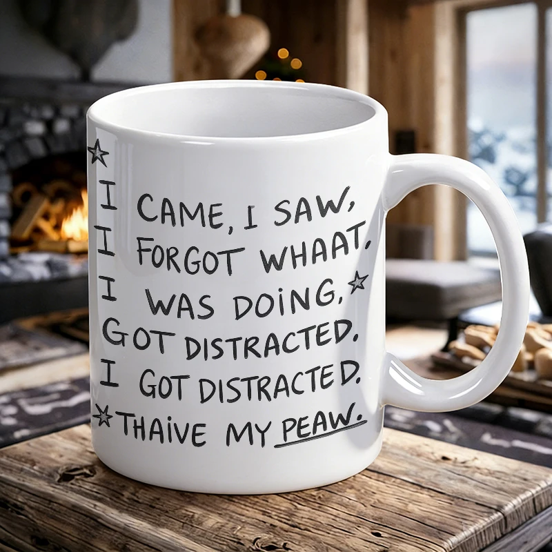 

Funny Forgetful Slogan Mug, Humorous Office Coffee Cup, Coffee Cup, Milk Cup, Office Tea Cup, Gift for Friends, Fade-Resistant