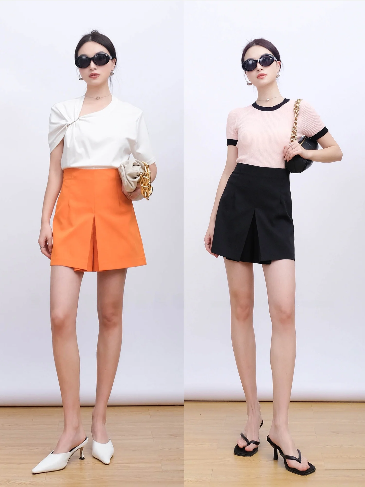 

Элегантная юбка А-силуэта с высокой талией и разрезом спереди из ацетатного материала под лен, в корейском стиле, модная, для повседневной носки