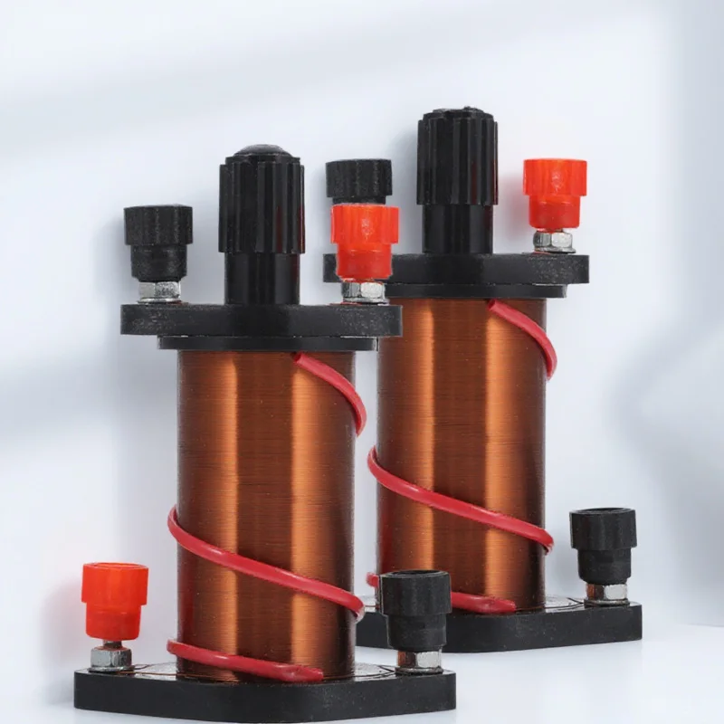 

2Pcs Physics Experiment Electromagnetic Coil Fine Crafted Teaching Solenoid for Electromagnetic Induction School Lab Teaching