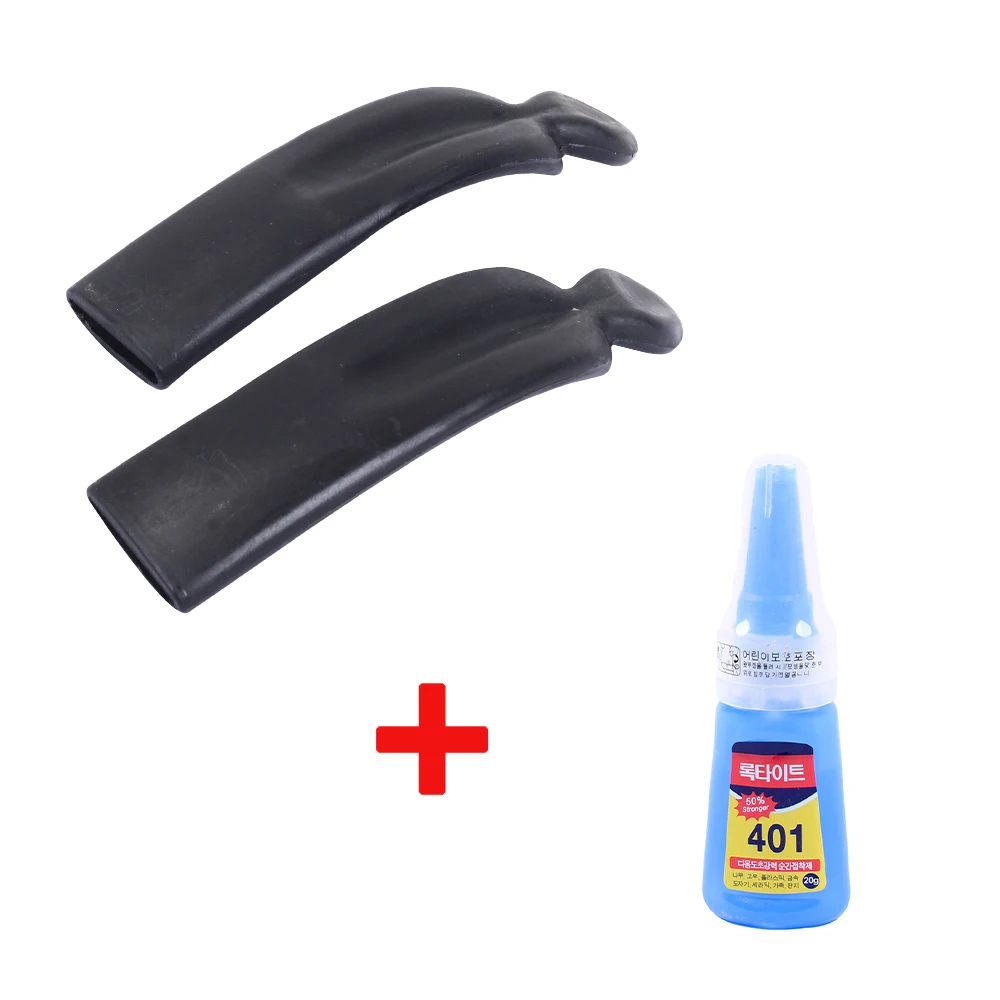 1 Pair Archery Recurve Bow Limbs Protection Cover and Glue Durable Removable PU Bow Limb Ear Shooting Hunting DIY Accessories