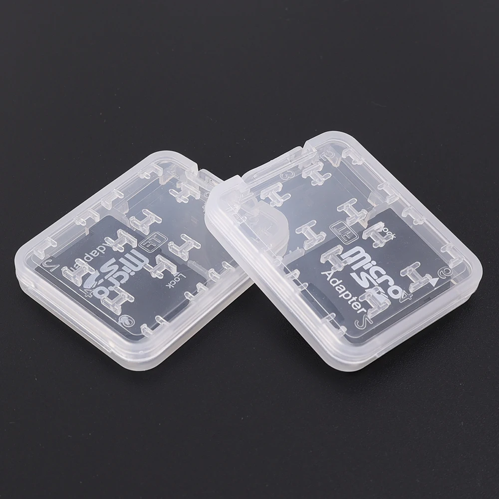 1/5Pcs 8Slots Micro SIM TF SD HC MSPD Memory Card Protecter Box Storage Card Holder Anti Lost Case Computer Office Supplies New