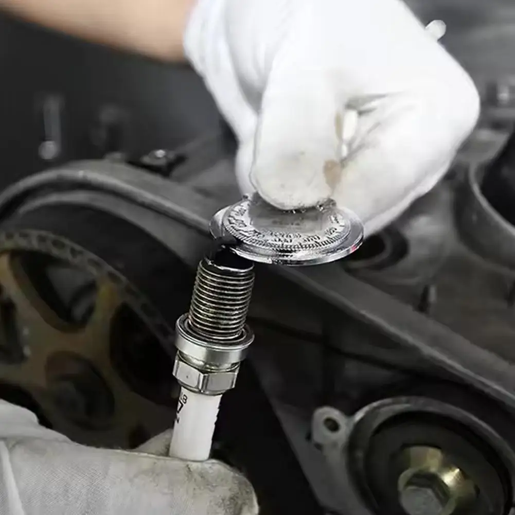 Coin- Type 0.6-2.4mm 0.02-0.10 Inch Spark Plug Gap Gauge Measurement Tool Range Spark Plug Gage Caliber Measuring Tool