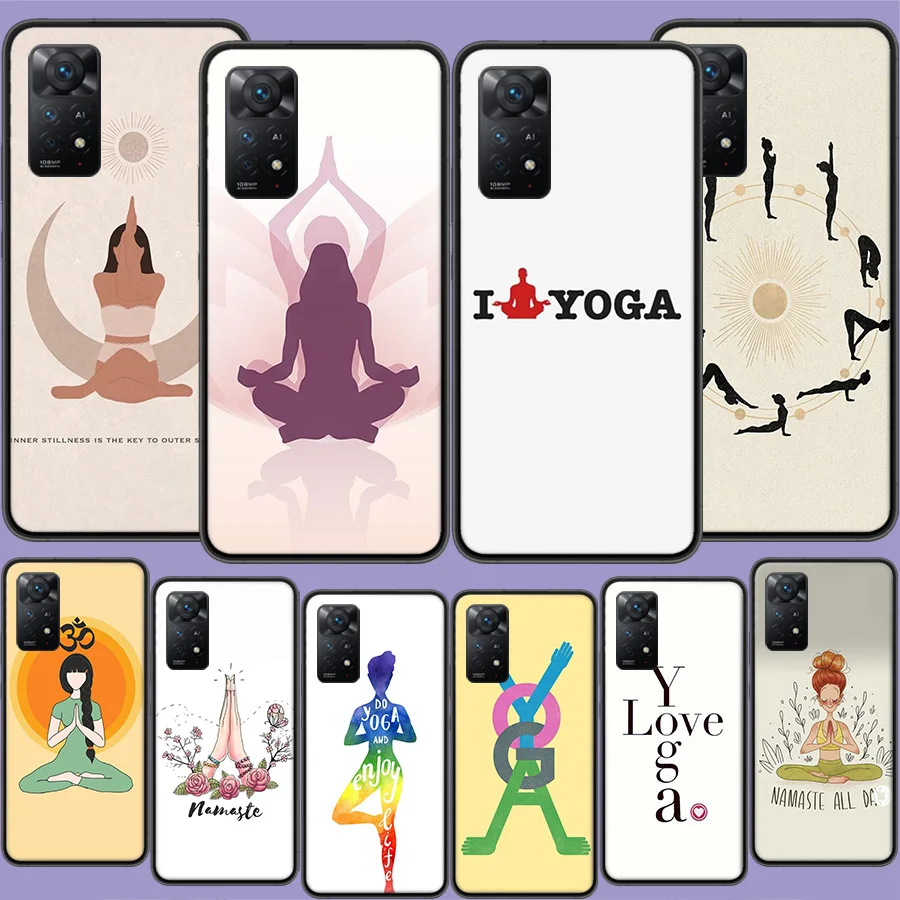 Hot Sell Yoga Namaste Phone Case For Xiaomi Redmi Note 12 Pro Plus 5G 12S 11 11E 11T Pro 10 9 8 7 11S 10S 4G 9T 8T 9S Capa Coque