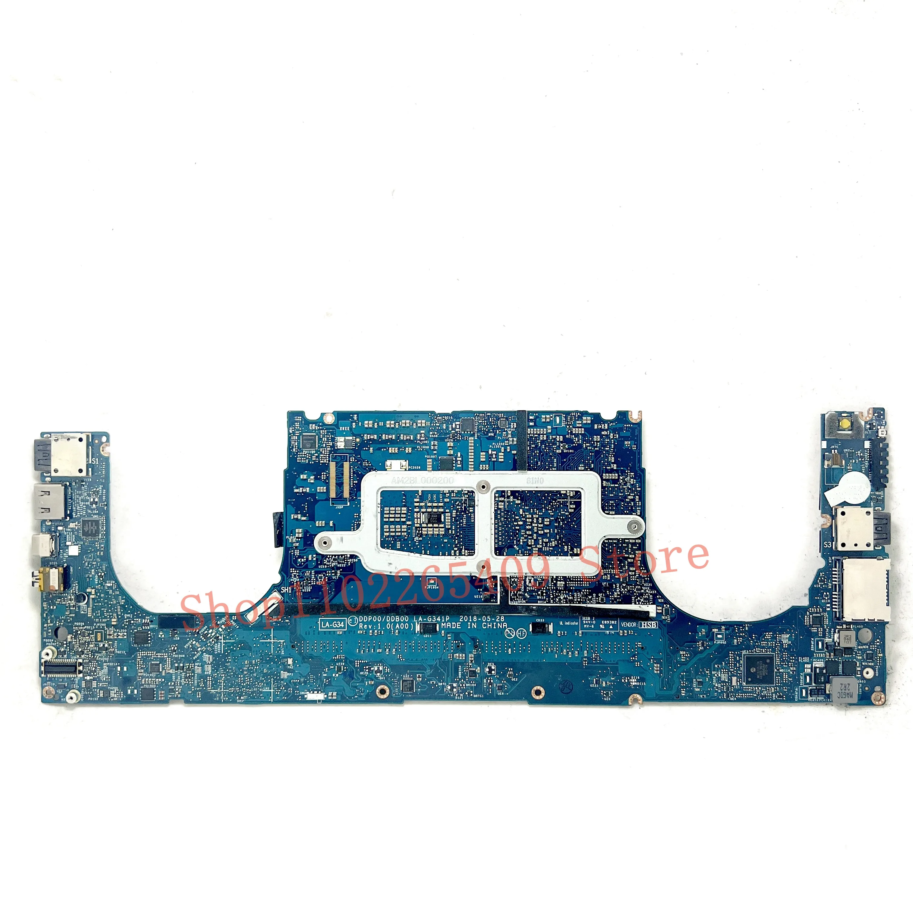 Placa-mãe do portátil para DELL 9570, CN-0F3DC8 0F3DC8 F3DC8, LA-G341P com SR3YY I7-8750H CPU N17P-G1-A1 GTX1050TI, teste 100%