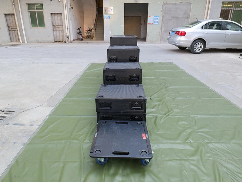 Empilhável para evitar quedas 19 polegadas 19 "2U 4U 6U 8U 10U DJ ATA à prova de choque AMP caixa de rack de transporte de voo