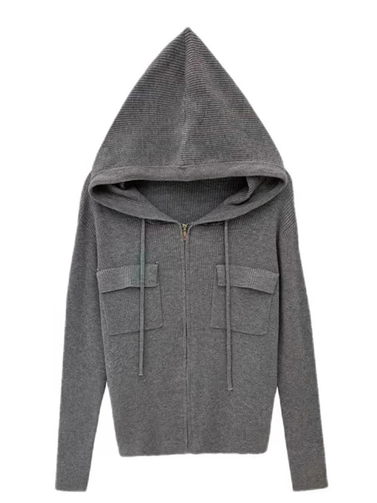 سليم صالح سستة هوديي سترة عادية Ele الصوفية سترة تنوعا ملابس خارجية تصميم علوي Sensibili بسيط Sle