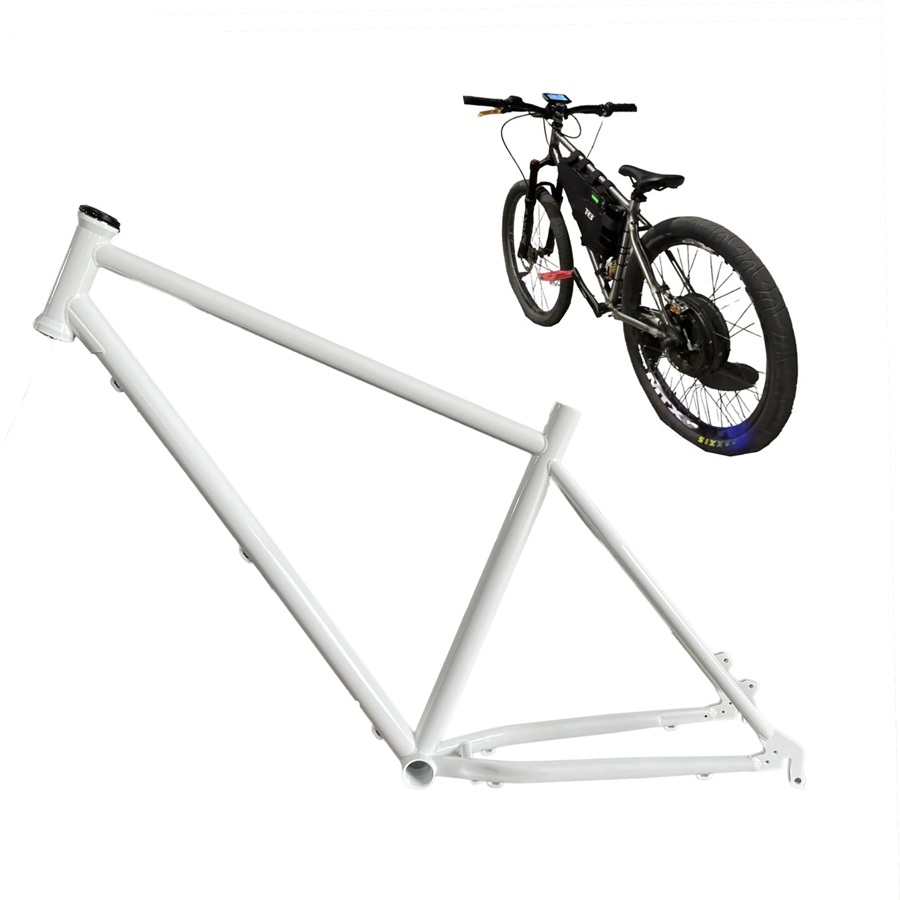 TRB High Performance Electric Road Bike Frame With Brushless Motor High Quality Chrome Molybdenum Steel For Smooth Roads