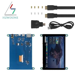 5 Inch LCD HDMI Monitor Ultra HD 800*480 Resolution IPS Display Capacitive Touchscreen No-driver For Raspberry Pi 2B/3B/3B+/4B