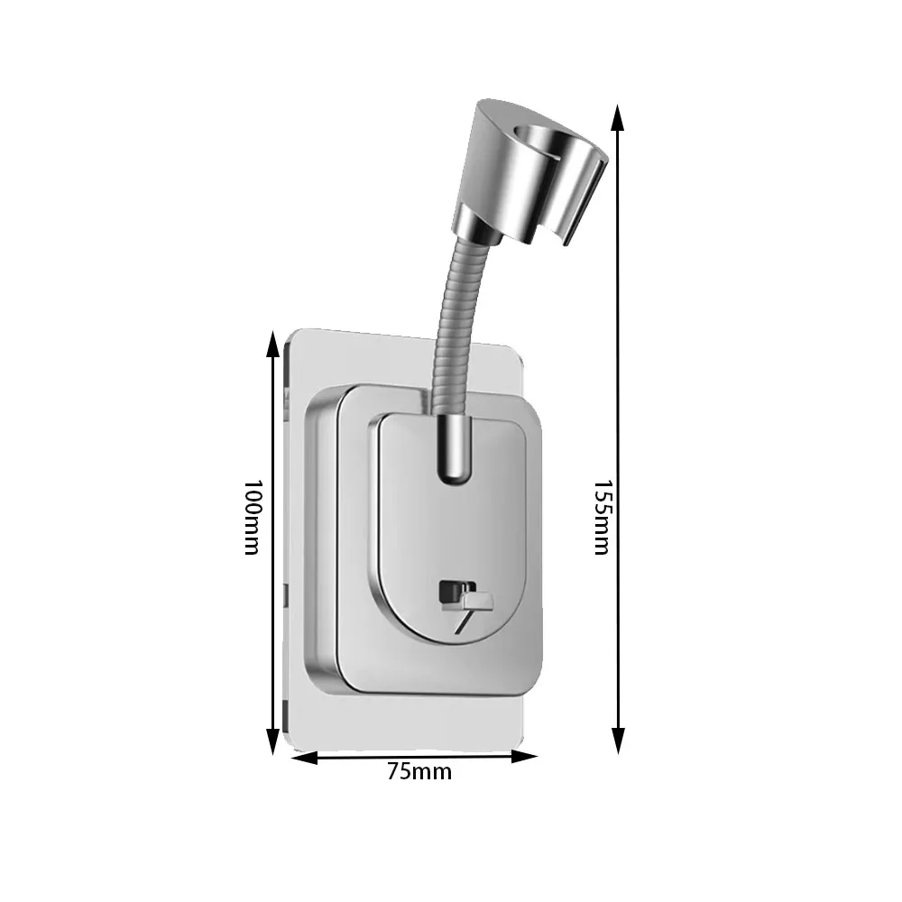 Drill-Free Shower Bracket with 360 °   Rotation, Anti-Fall Suction Pad, Adjustable Angle & Waterproof Design for 4-Inch Universal