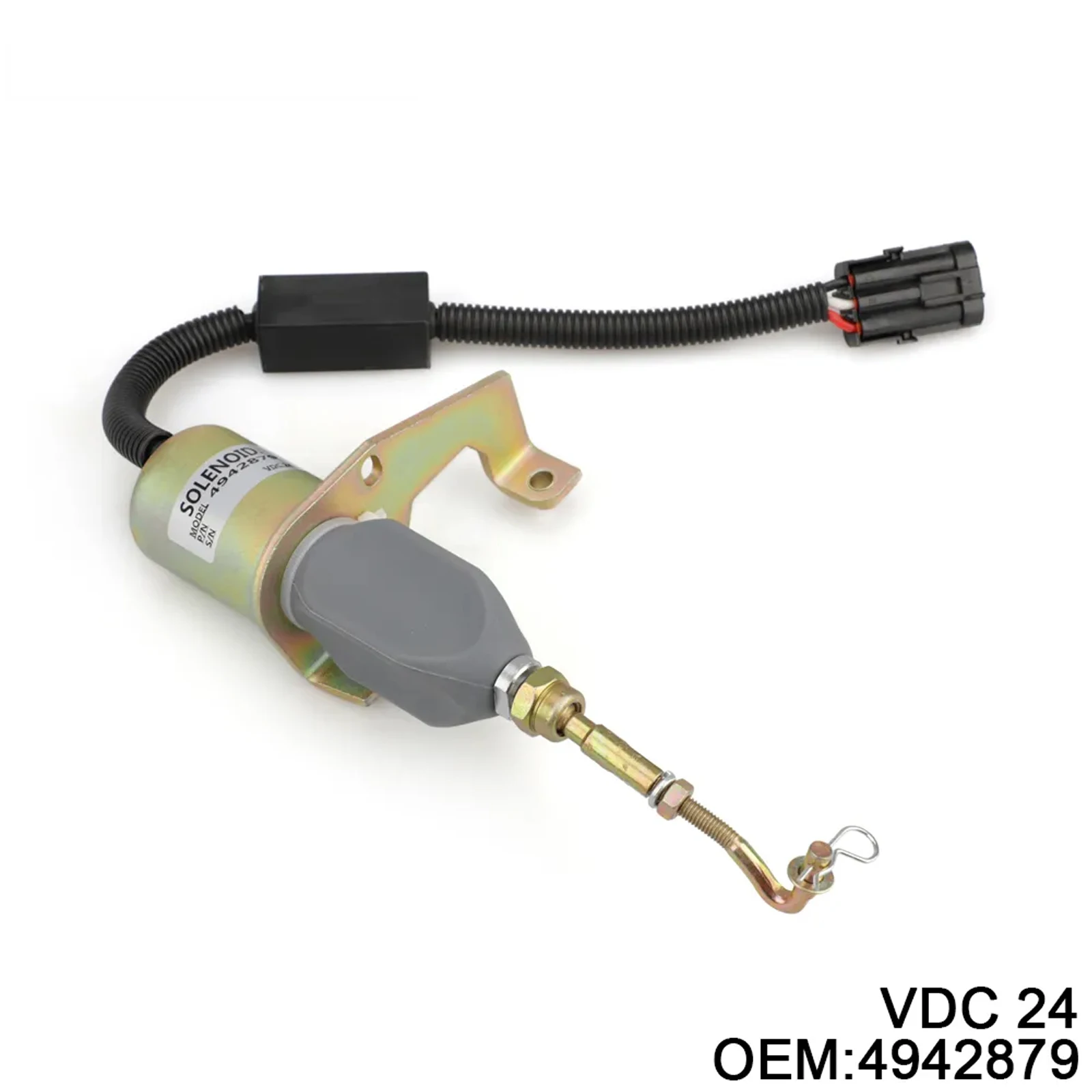 24 Volt Fuel Shutoff Solenoid for Cummins 6BT 6BTA 5.9L 4BT 4BTA 5295567 4942879