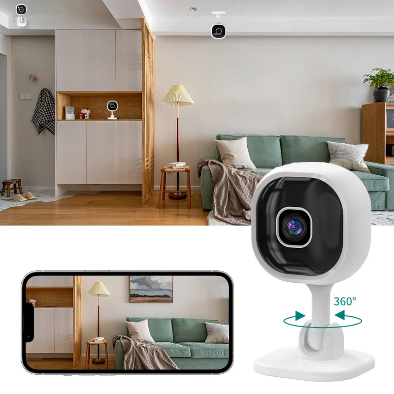 Smart Mini Camera WIFI 4MP 2-Way Audio Color Night Vision 8X Zoom Auto Alarm Waterproof Outdoor Security Camera IP Surveillance