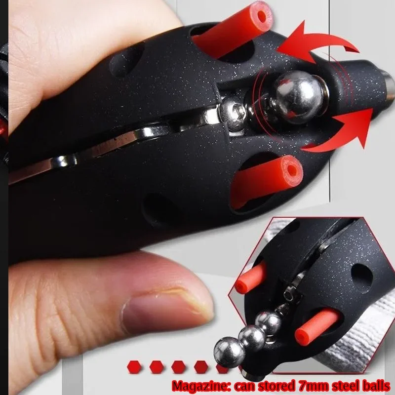 1PCS Multi Functional Mini Portable Slingshot Outdoor Laser/Flashlight/Lighter/Hammer/Cutting Fishing Hunting Camping Tools