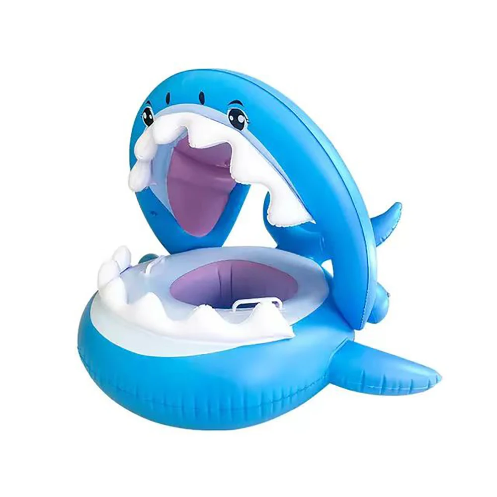 1pc Inflatable Shark Seat Ring Swimming Pool Floating Seat