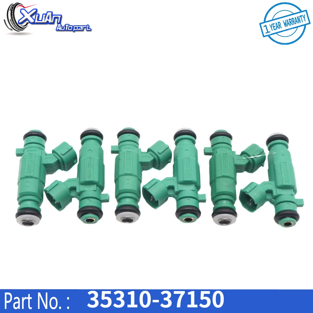 XUAN Car Fuel Injectors Nozzle 35310-37150 for Hyundai Accent Tiburon Kia Santa Fe Rio Rio5 Sportage Optima 1.6L 2.5L 2.7L 99-11