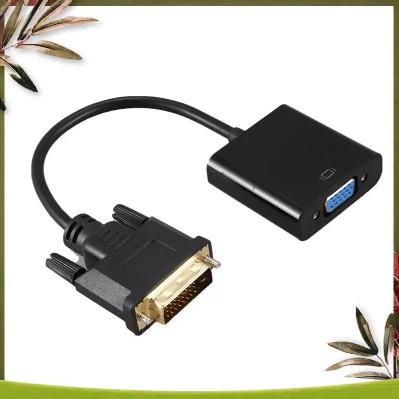 ABDW-8X DVI To VGA Adapter Cable 1080P DVI-D To VGA Cable 24+1 25 Pin DVI Male To 15 Pin VGA Female Video Converter