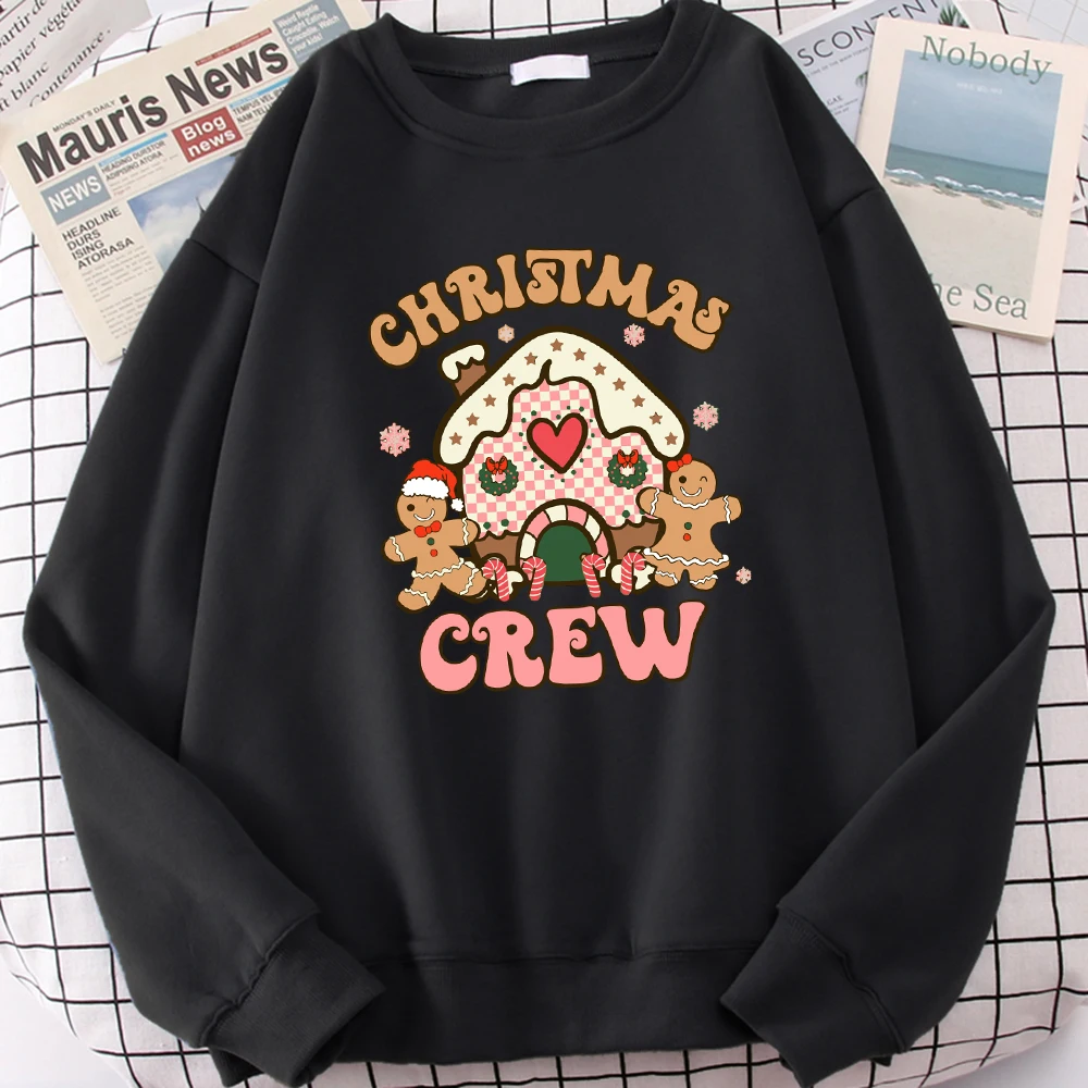 

Merry Christmas Delicious Crew Design Woman Pullovers Vintage Warm Sweatshirt Casual Soft Clothing Fleece Hip Hop Sportswear