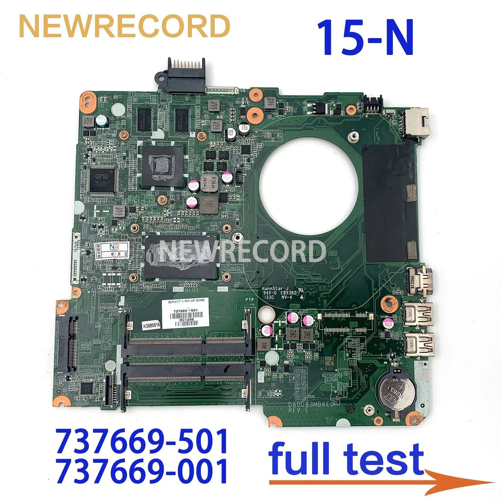 

For HP Pavilion 15-N 15-N005TX GT740M Notebook Mainboard 737669-601 DA0U82MB6D0 DA0U83MB6E0 SR16Z I7-4500U Laptop Motherboard