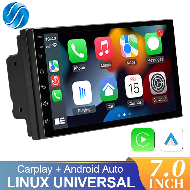 SINOVCLE Carplay Android Auto Radio 7/9 Inch 2 Din IPS Touch Screens Multimedia Player USB Aux Bluetooth Mirror Link Universal