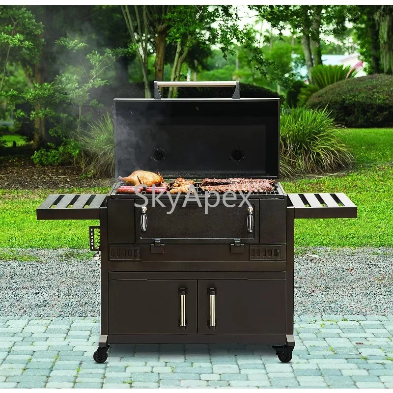 Heavy Duty Classic Grill 36 Inch Outdoor Charcoal Grill Rust Resistant Sturdy  For Backyard Camping Picnic BBQ Party & Gathering