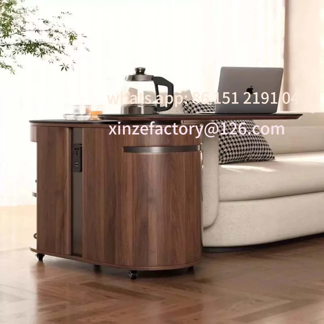 Customizable home study living room tea table tea integrated