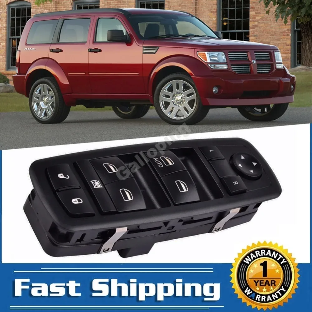 Front Left Driver Door Window Control Switch Glass Lifter Regulator Button For Jeep Liberty 3.7L Dodge Nitro 3.7L 4.0L 08 - 2012