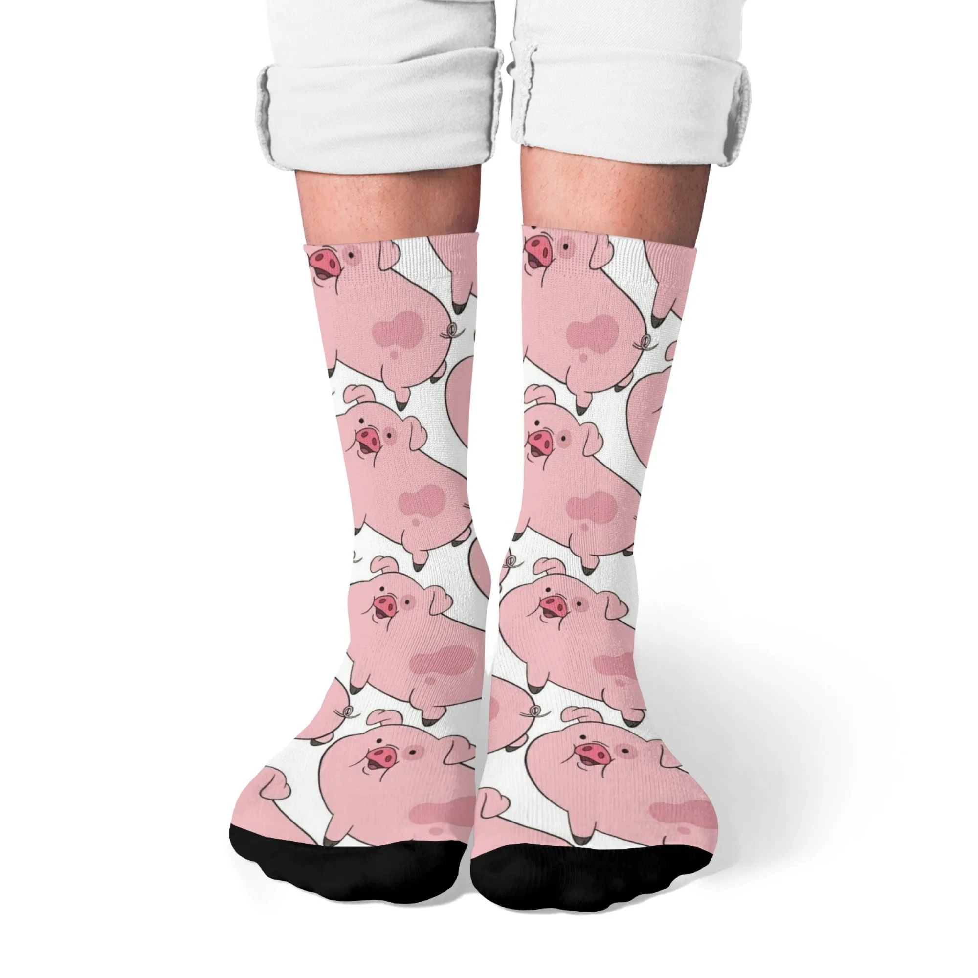 Skurrile Crew-Socken mit Schweinchenmotiv, verspielter und bezaubernder, lustiger, liebevoller Erwachsener, bezaubernde und niedliche Schweinchenmotiven, unschlagbarer Komfort