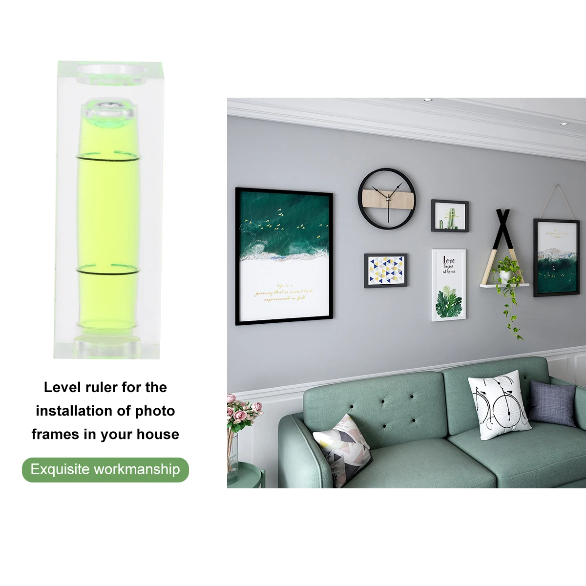 10pcs Mini Leveling Ruler Small Precision Bubble Vials Spirit Strip Line Wood Carving Furniture Placement Carpentry Measuring