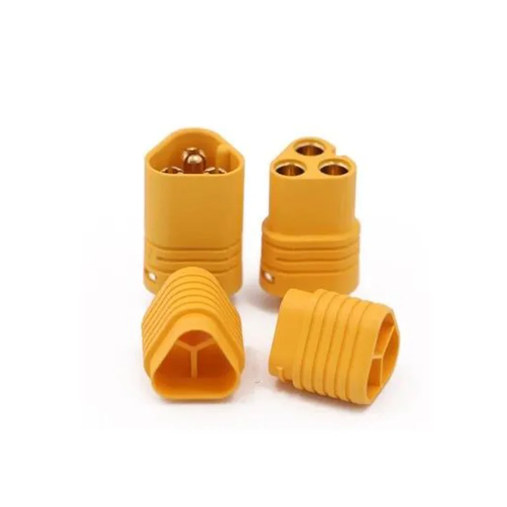 Aerops Original AMASS MT30 2mm 3 pole Bullet Connector Plug Set For RC ESC to Brushless Motor to Brushless Pump