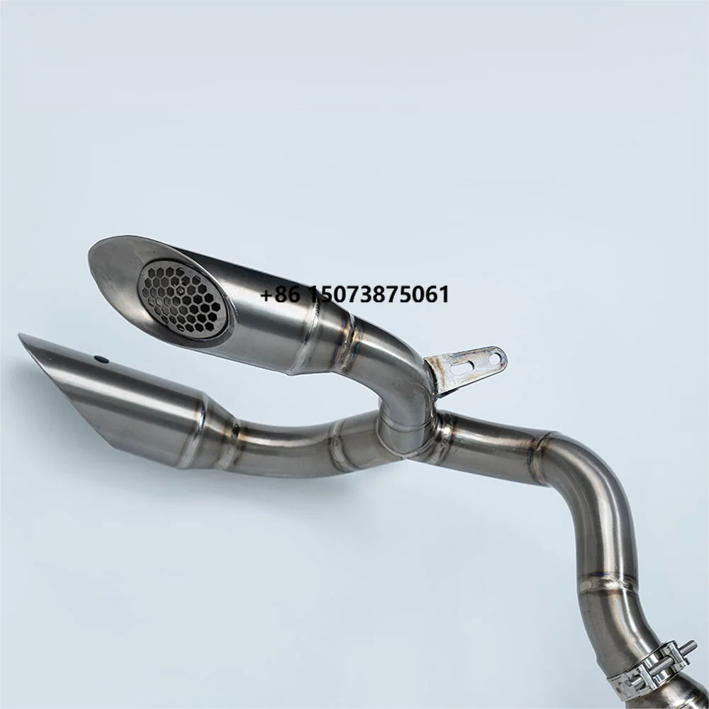 Titanium Alloy Full-Section Rotary Single-Sided Double-Outlet Tail Section Muffler for QJMOTO  921  Motorcycle   Exhaust