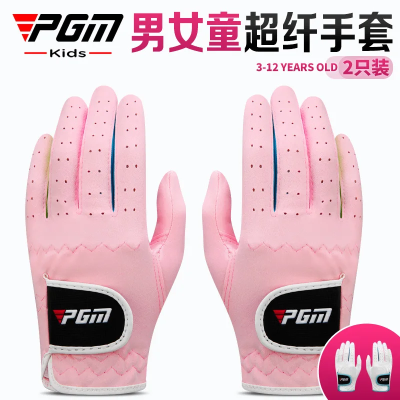 

PGM Golf Gloves Children's Gloves Microfiber Soft Sports Gloves for Boys and Girls Practice Training Sports Outdoor