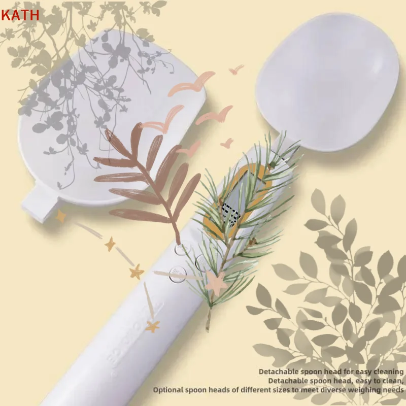 USB Rechargeable Spoon Scale, 0.1g Mini Electronic Weighing Spoon for Baby Food, Kitchen and Baking
