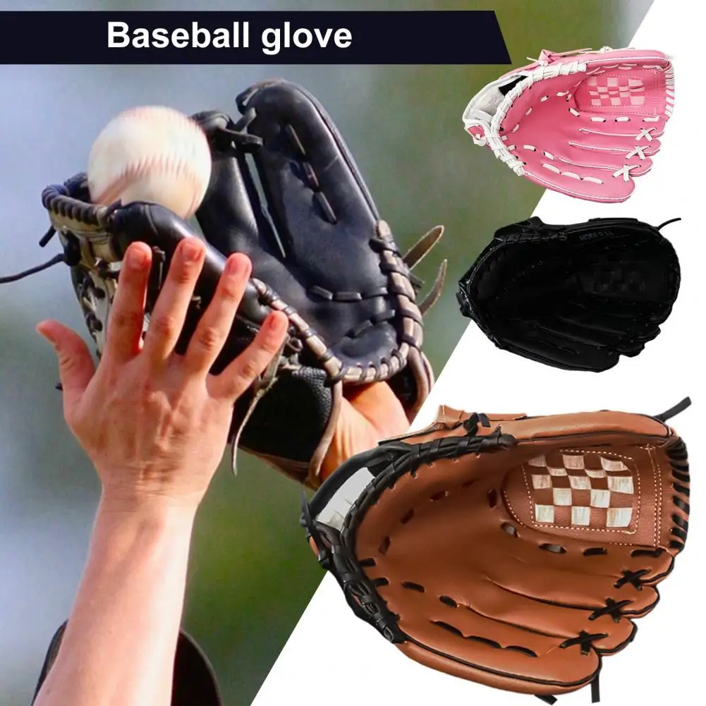 Softbalhandschoen Duurzame honkbalslaghandschoen met versterkte duimbodem Sure Catch T-bal Jeugdhonkbalhandschoen Dubbel faux