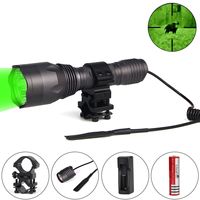 UltraFire H-G3 Green LED Hunting Flashlight Long Range 256 Yards IPX6 Waterproof Torch 1 Mode Tactical Lantern for Night Hunting