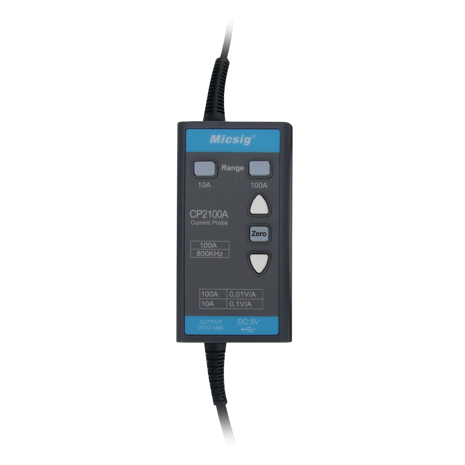 Micsig CP2100B 2.5MHz 10A/100A USB 전원 AC DC 전류 프로브 전자 측정기 오실로스코프용 BNC 인터페이스