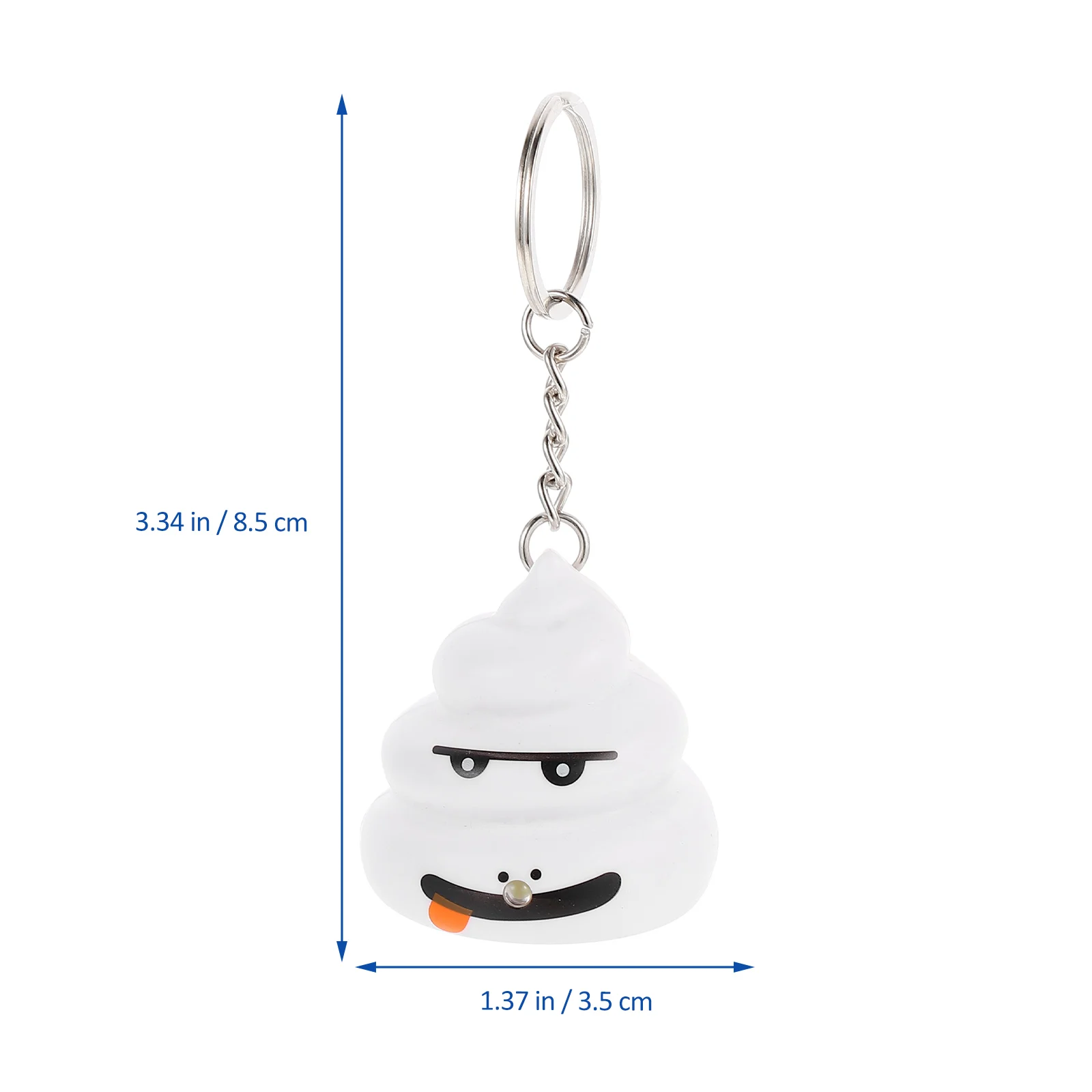 

2 Pcs Key Pendants Keychains Brown White Glowing Hanging naments for Bag Backpack Car Key Creative Funny Gifts