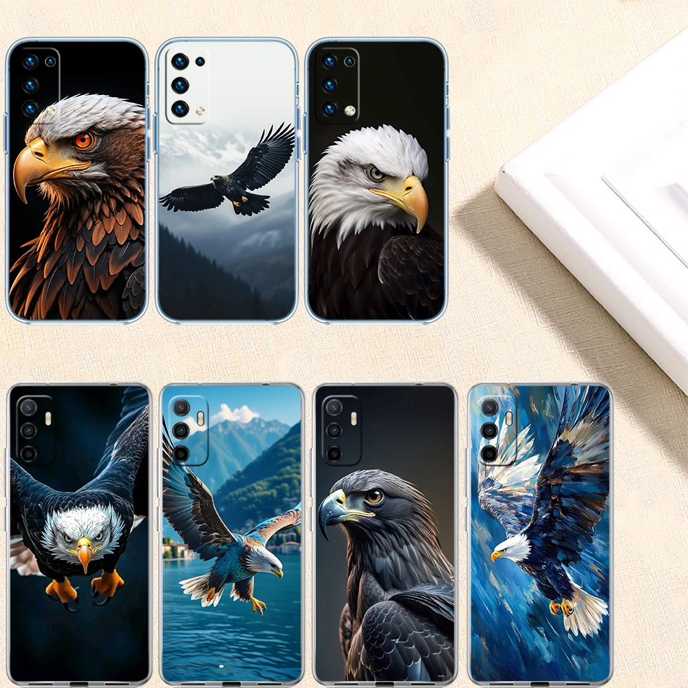 DK59 Hawk Eagle Transparent Phone Case for Samsung Galaxy A04 A04S A14 A23 A34 A54 M23 M33 M52 M53