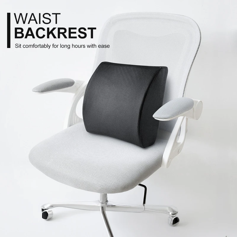 

Подушка для поясницы из пены с эффектом памяти, дышащая, для автомобильного сиденья, офисного кресла, для снятия боли в пояснице при вождении