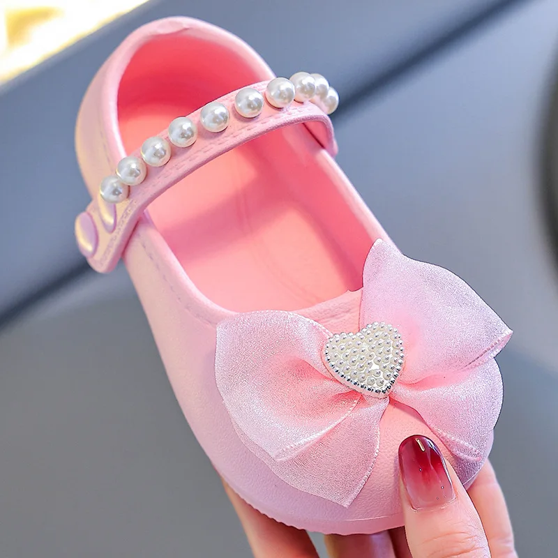 2026 Baby Mädchen Freizeitschuhe Kinder EVA-Schuhe mit Schleife Süße Niedliche Modische Prinzessinnen-Kinderschuhe für Hochzeitskleider und Partys Weiche Ballerinas – Detail 17