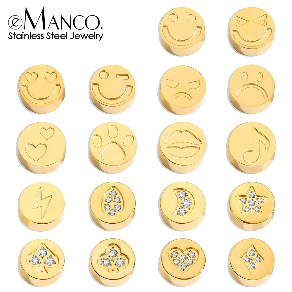 eManco Mini Round Delicate Jewelry Gold and Silver Heart Pendant Homemade Bracelet and Necklace Making Accessories