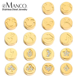 eManco Mini Round Delicate Jewelry Gold and Silver Heart Pendant Homemade Bracelet and Necklace Making Accessories