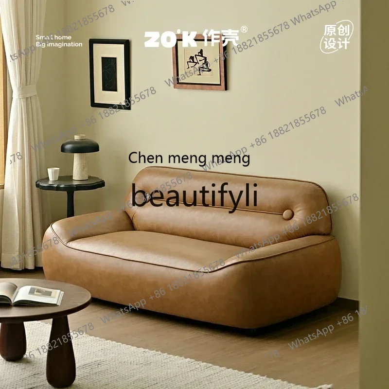 

SS ss7486 | French minimalist sofa living room retro style modern sofa creative straight row medieval