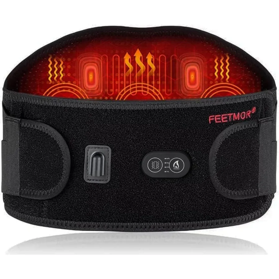 

Беспроводной перезаряжаемый пояс с подогревом для облегчения боли в пояснице с регулируемым электрическим подогревом и нежным массажем Идеально подходит для