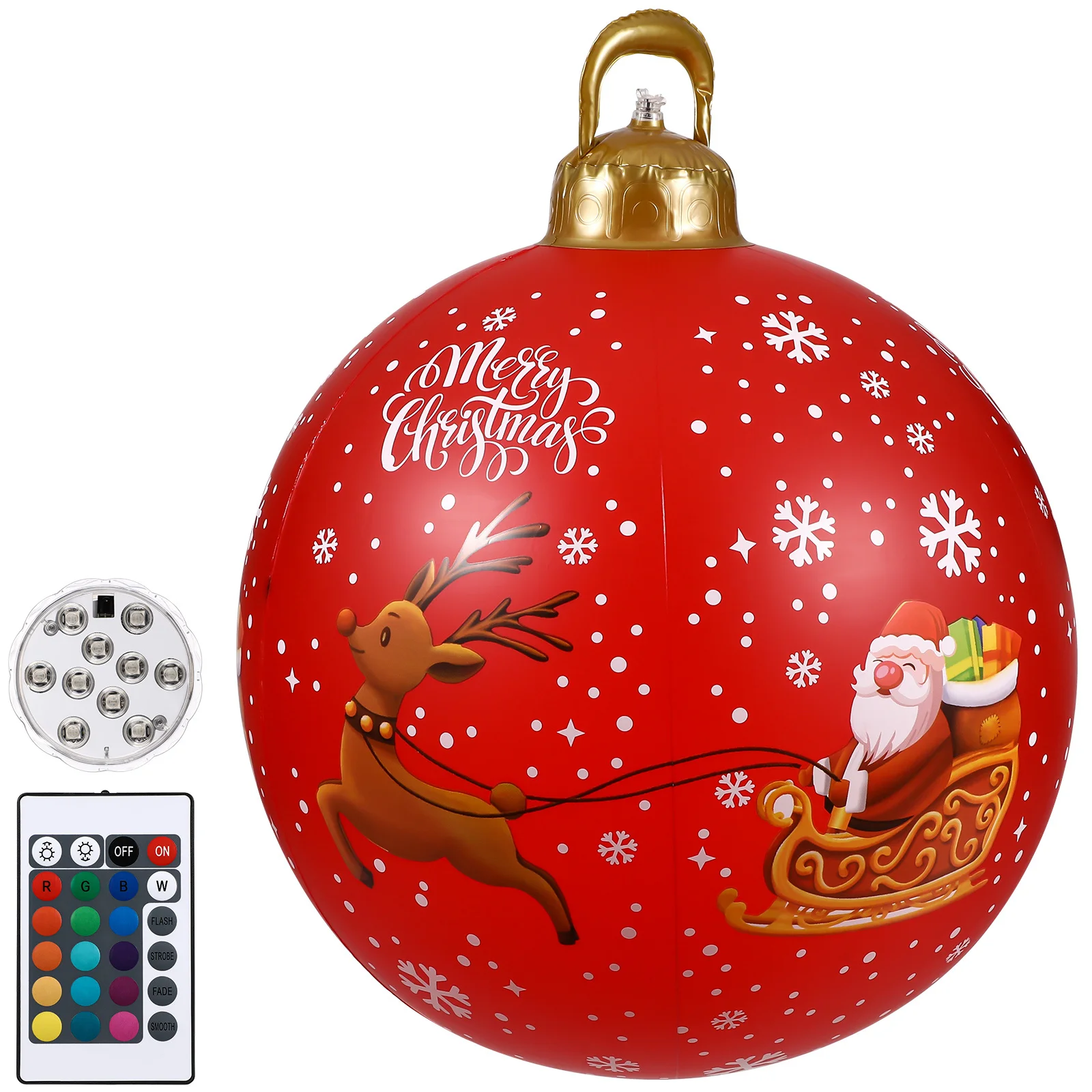 

1Set Inflatable Christmas LED Ball Multicolor Remote Control Lightweight Xmas Outdoor Decorative Ball Christmas Balls