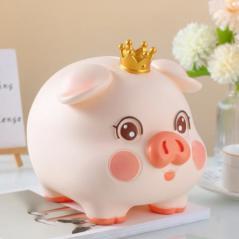 Kids Pig Money Boxes Nordic Family Does Not Open Cute Euro Coin Piggy Bank Mystery Shop Secret Kawaii Skarbonka Home Products